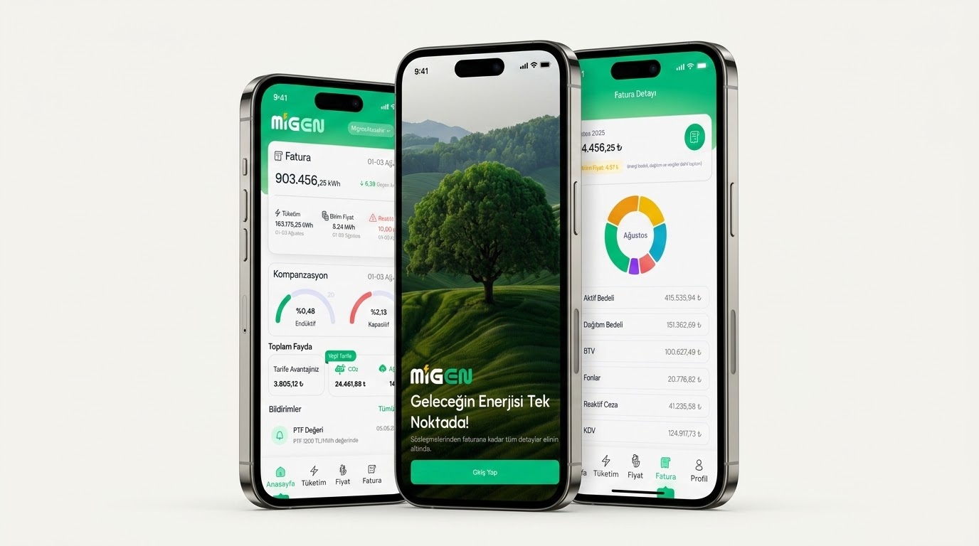 MiGEN Enerji Yönetimi Mobil Uygulama